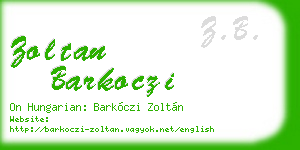 zoltan barkoczi business card